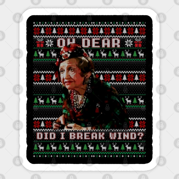 Christmas Vacation - Aunt Bethany Did I Just Break Wind funny ugly sweater Sticker by Kuchisabishii